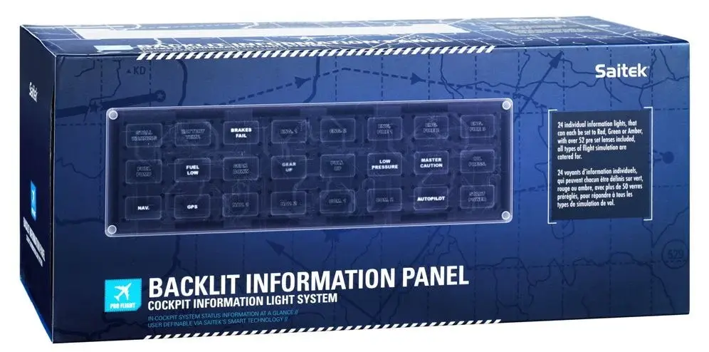 backlit information pane